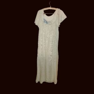 Vintage Val Mode Long Gown Nighty Sweep Lingerie Glam M